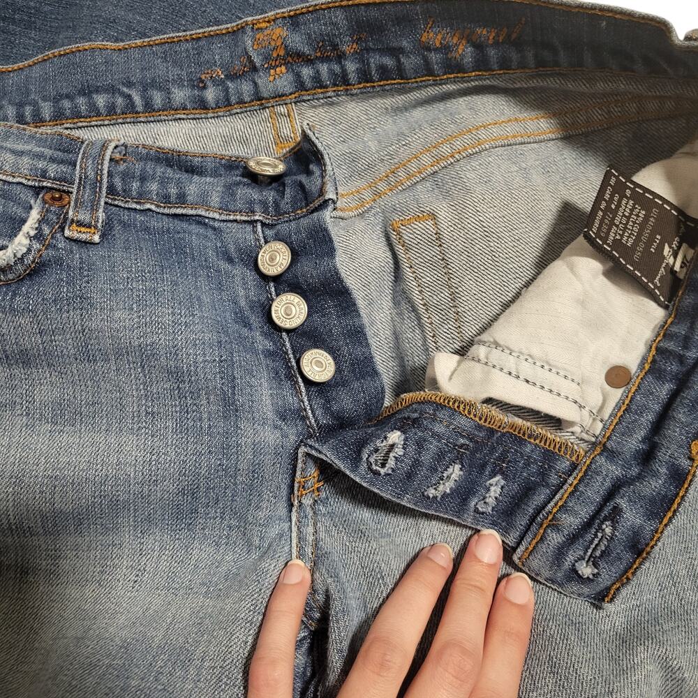 7 for all mankind boycut jeans with button closure, size 26 - Picture 3 of 8